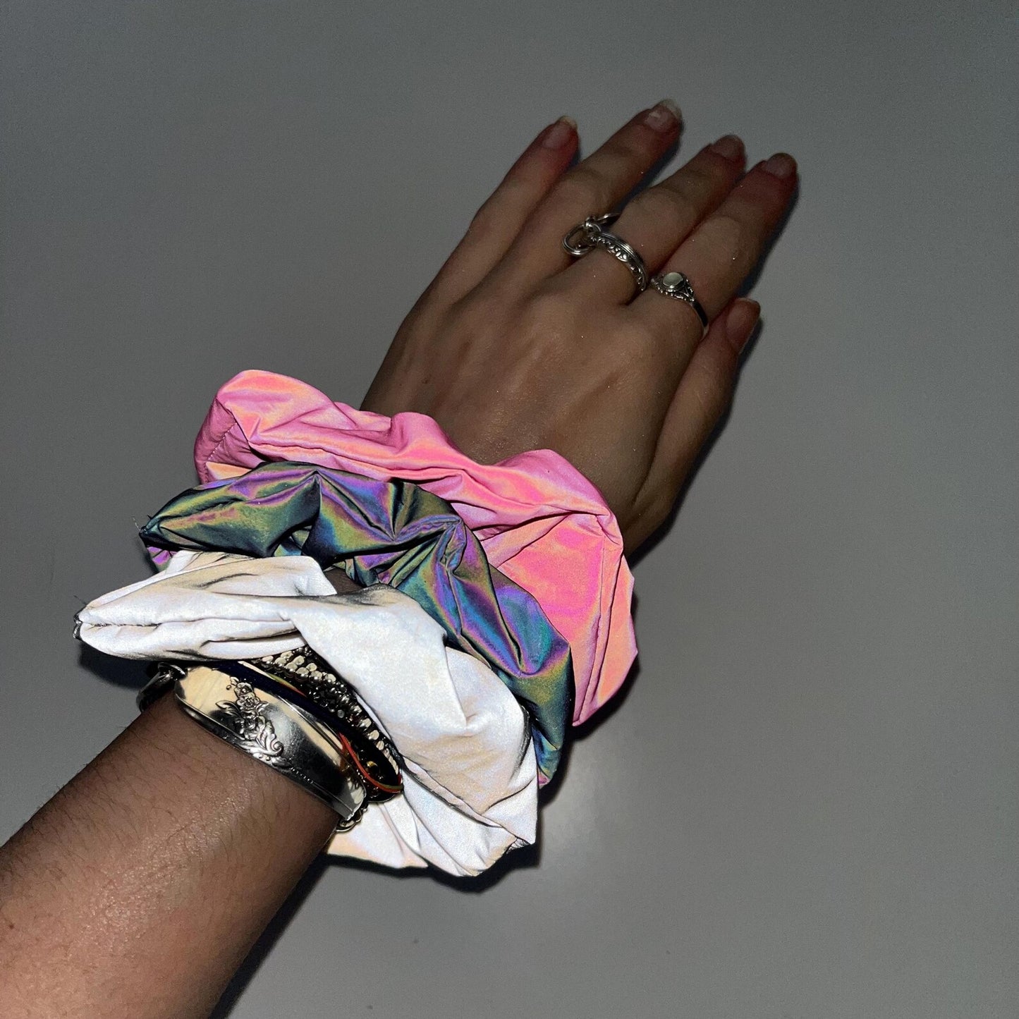 Reflective Hair Band / Scrunchie - Glow-in-Dark Safety Hair Accessory, High Visibility Headband