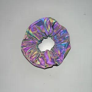 Black Reflective Hair Band / Scrunchie - Glow-in-Dark Safety Hair Accessory, High Visibility Headband
