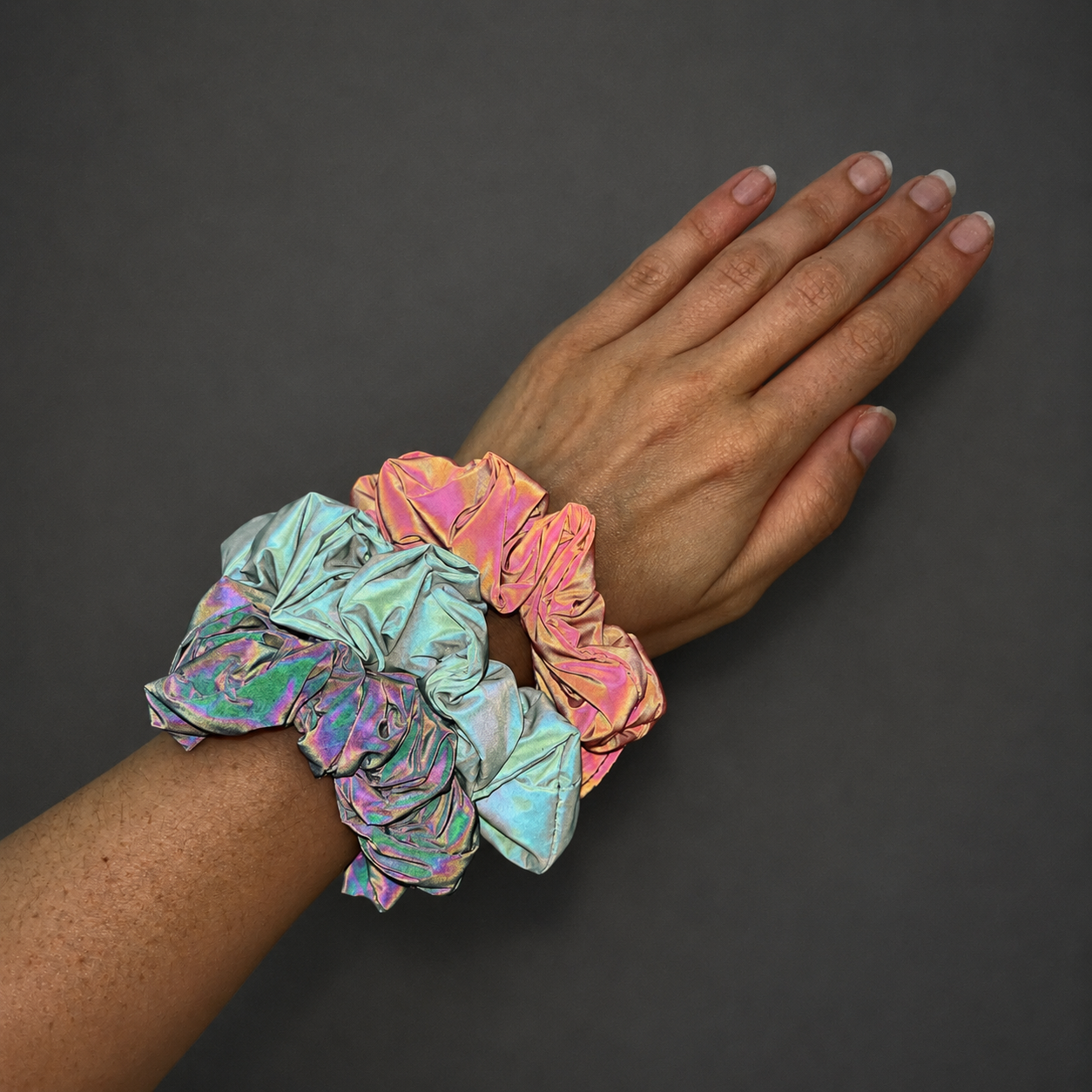 Reflective Hair Band / Scrunchie - Glow-in-Dark Safety Hair Accessory, High Visibility Headband