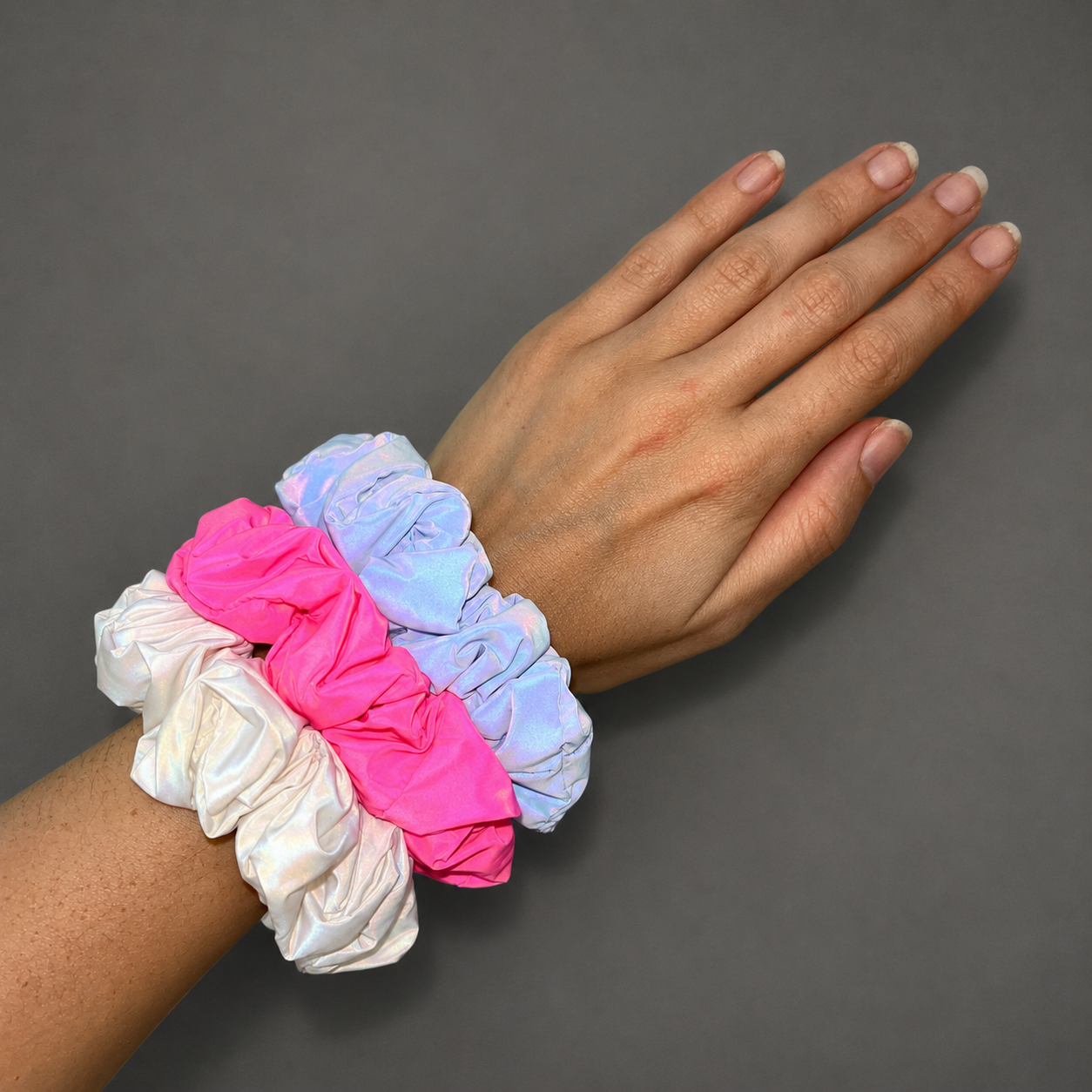 Reflective Hair Band / Scrunchie - Glow-in-Dark Safety Hair Accessory, High Visibility Headband