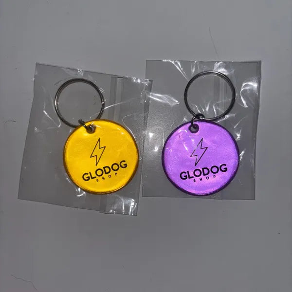 Pack of 2 Reflective Dog Tag - Ring