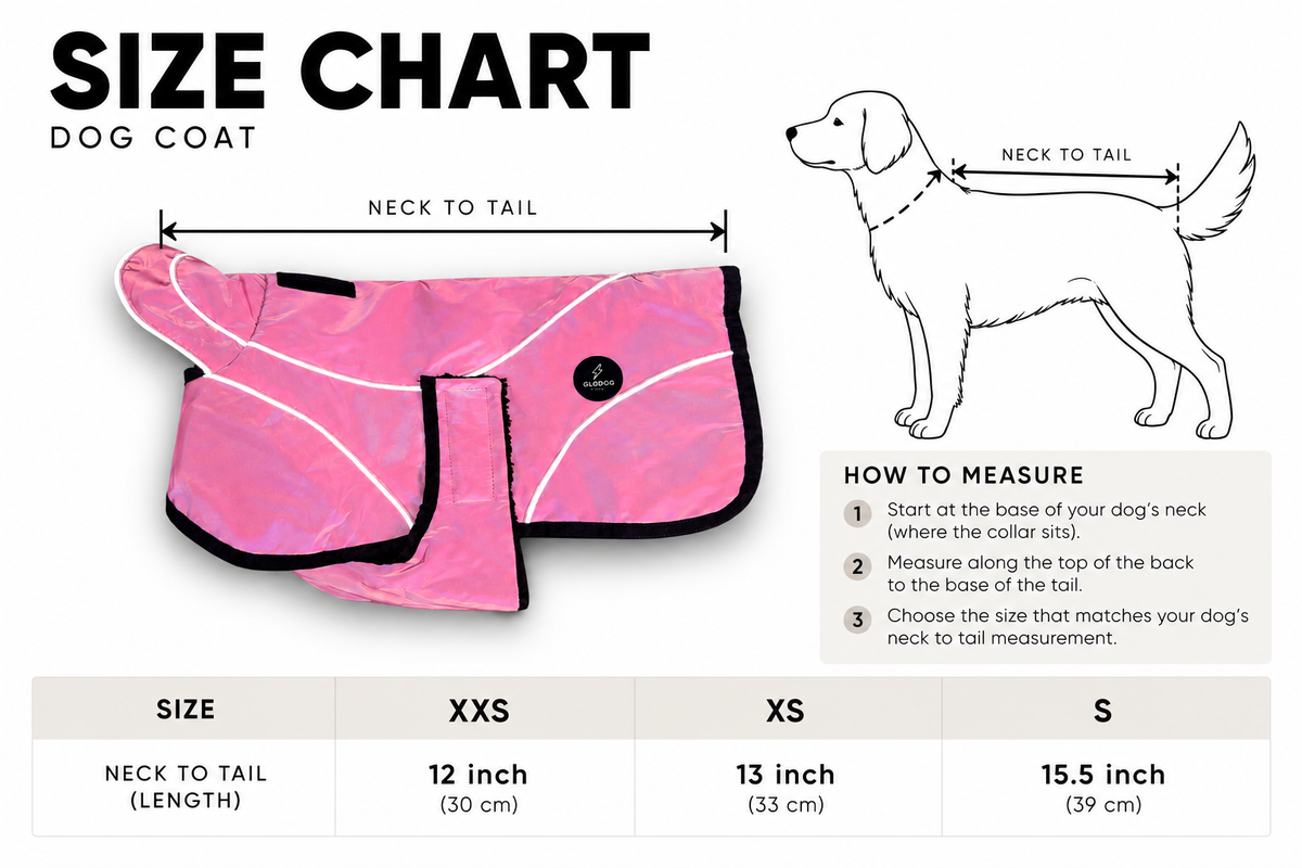 Pink Reflective Fleece Lined Waterproof Dog Coat