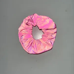 Pink Reflective Hair Band / Scrunchie - Glow-in-Dark Safety Hair Accessory, High Visibility Headband
