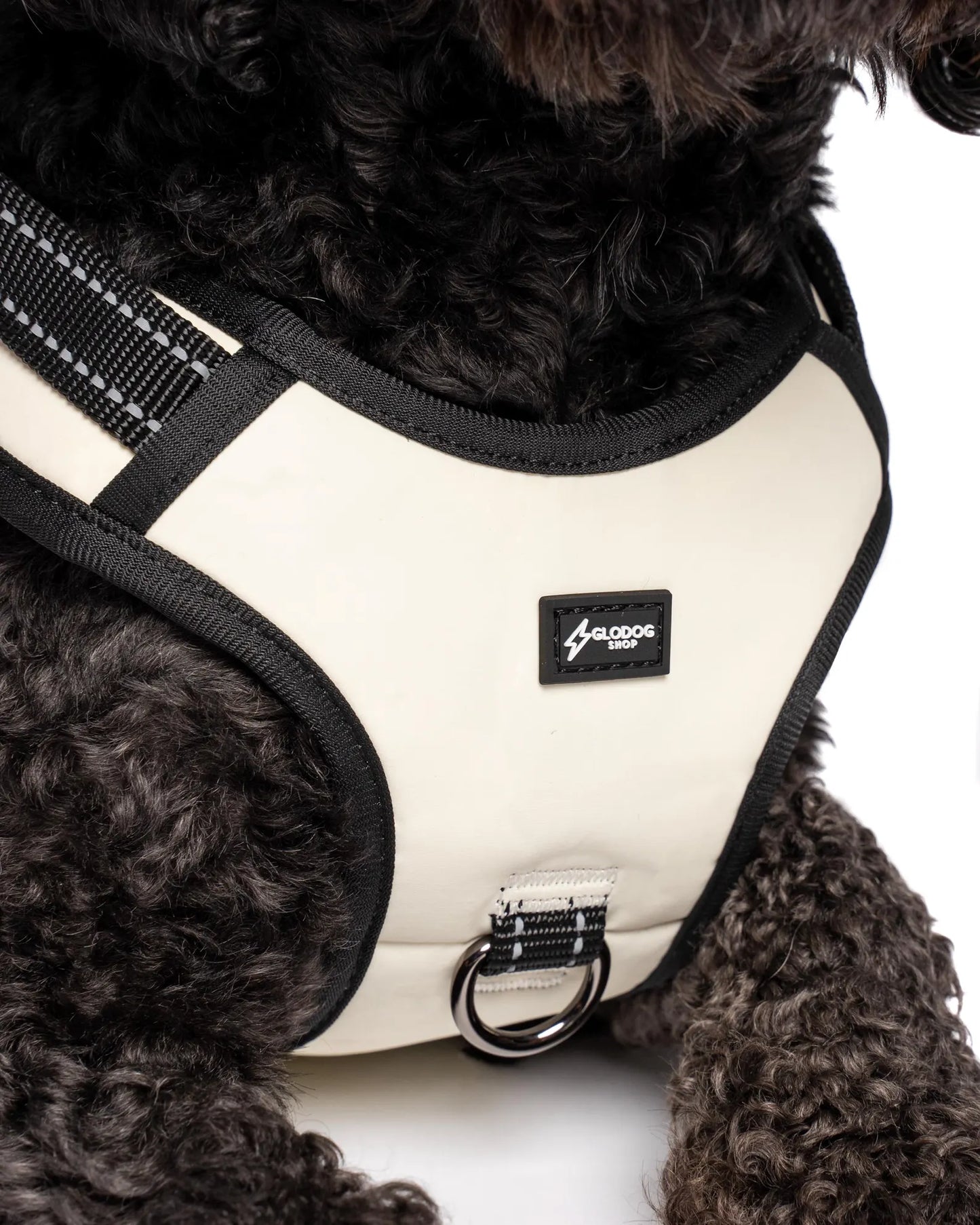White Reflective No-Pull Dog Harness: Custom Color, Training Comfort
