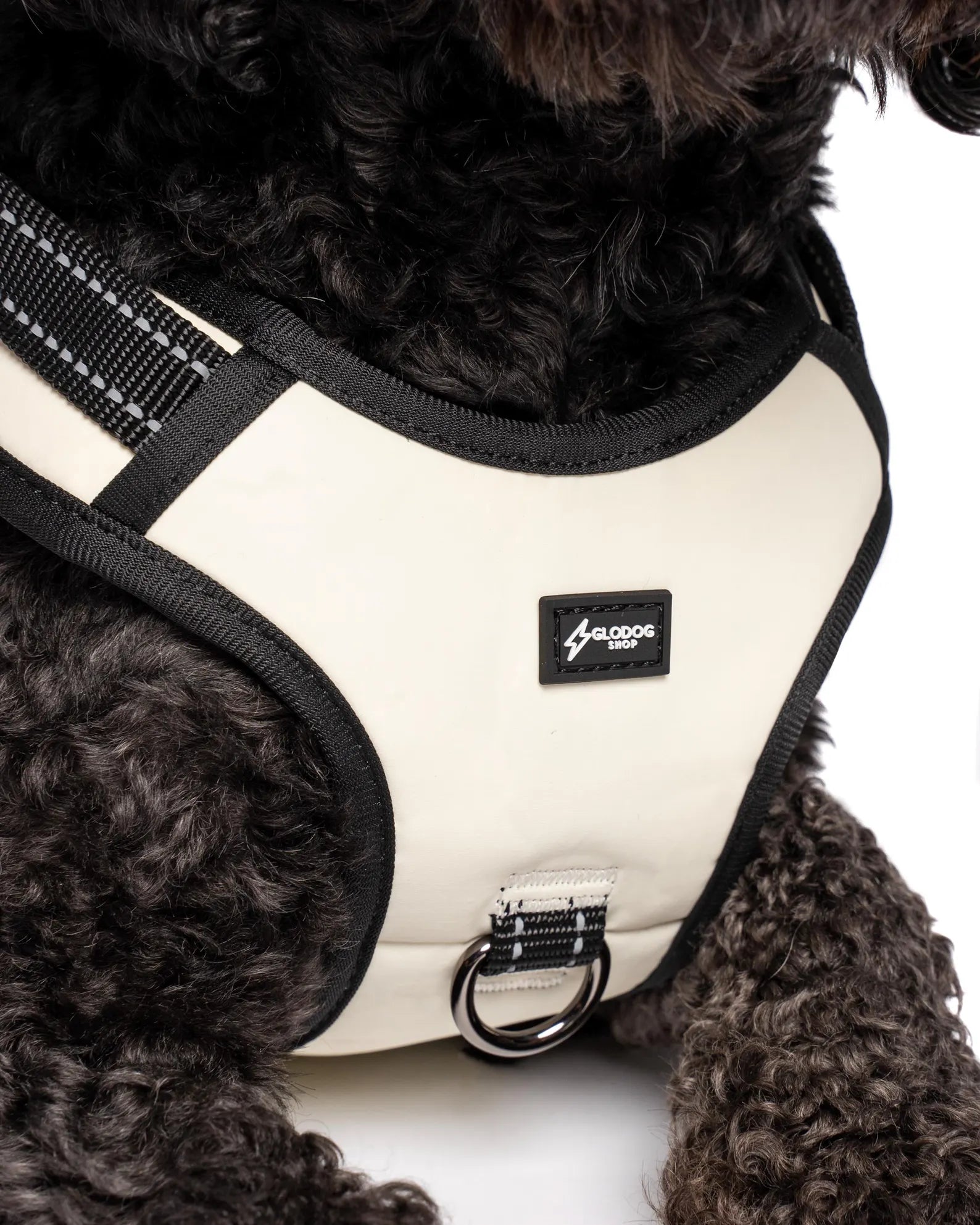White Reflective No-Pull Dog Harness: Custom Color, Training Comfort

