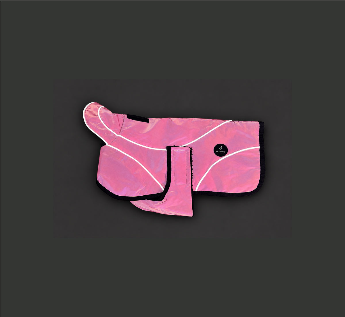 Pink Reflective Fleece Lined Waterproof Dog Coat