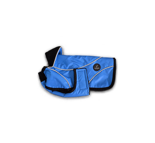 Blue Reflective Fleece Lined Waterproof Dog Coat